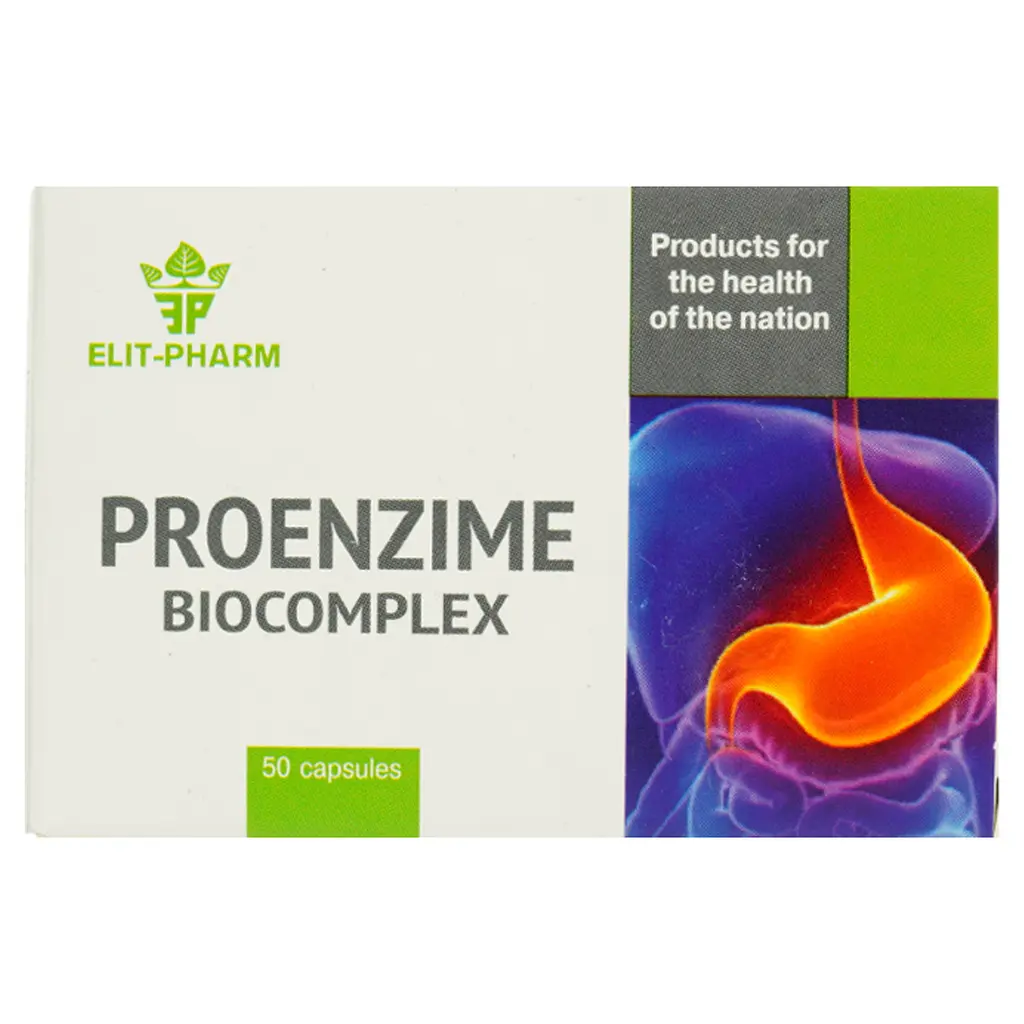 Проэнзим Биокомплекс Elit-Pharm 50 капсул (0.5 г) - фото 2