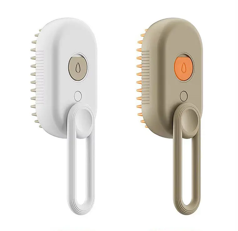 Парова щітка масажер з ручкою Steamy Brush, для сухого та вологого вичісування Білий - фото 9