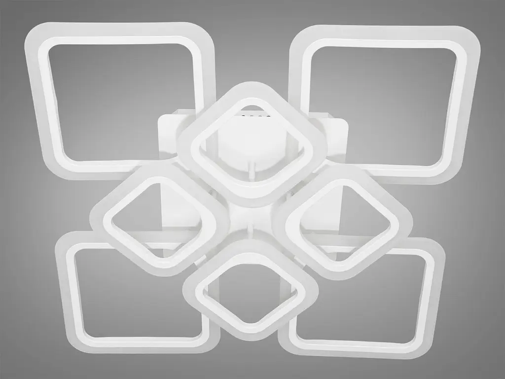 Люстра стельова LED Diasha HA8060/4+4WH з ІЧ пультом, 105W, сучасний стиль для вітальні, спальні, кухні, офісу - фото 4
