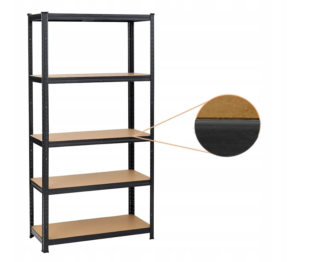 Стелаж LEOBRO Premium Black 180 х 90 х 30 см, 175кг/полиця, 5 полиць (LB-R114) - фото 2