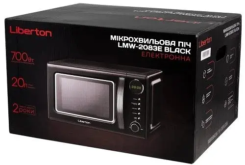 Мікрохвильова піч LMW-2083E Black, 700W LIBERTON teh0020379 - фото 7