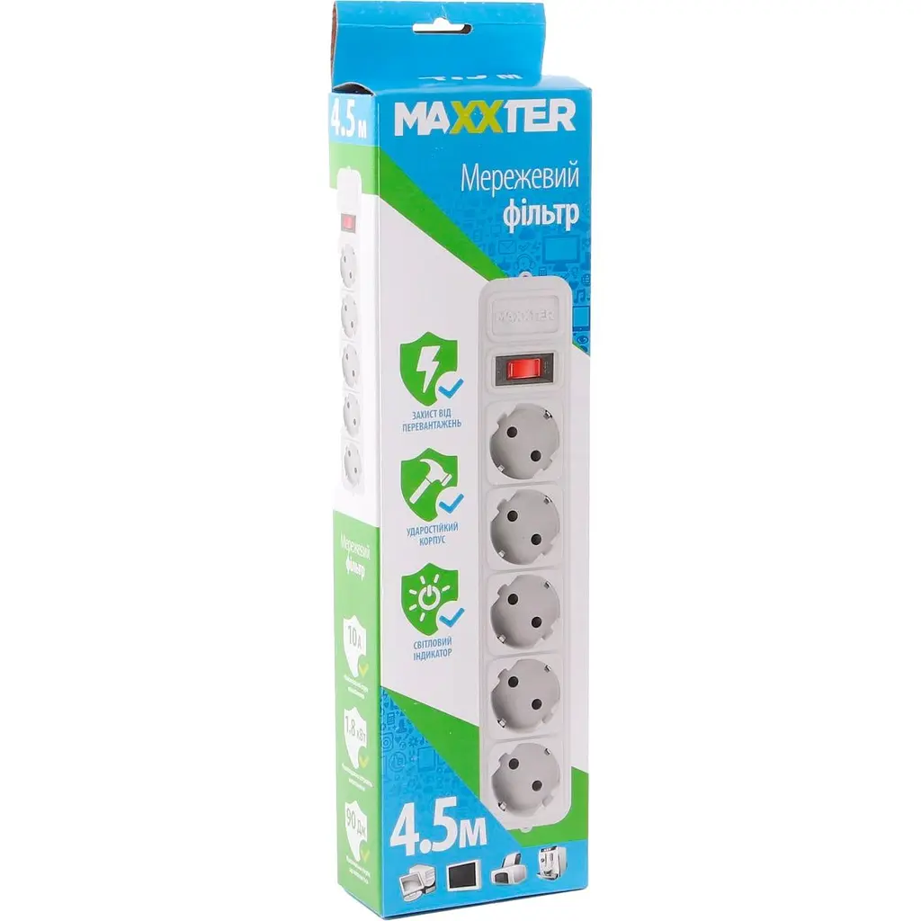 Мережевий фільтр Maxxter SPM5-G-15G [122800] - фото 5