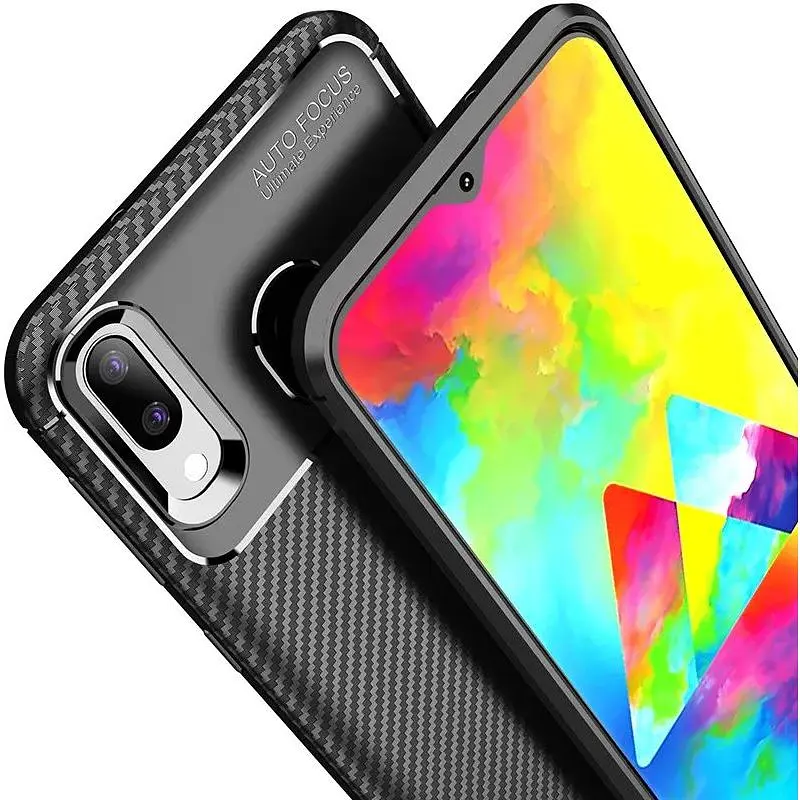 Чохол-накладка Toto TPU Carbon Fiber 1.5 mm Case Samsung Galaxy M20 Black - фото 7