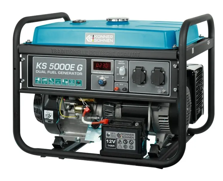 Генератор бензиновый газ/бензин Konner&Sohnen 4/4.5 кВт KS 5000E G - фото 4