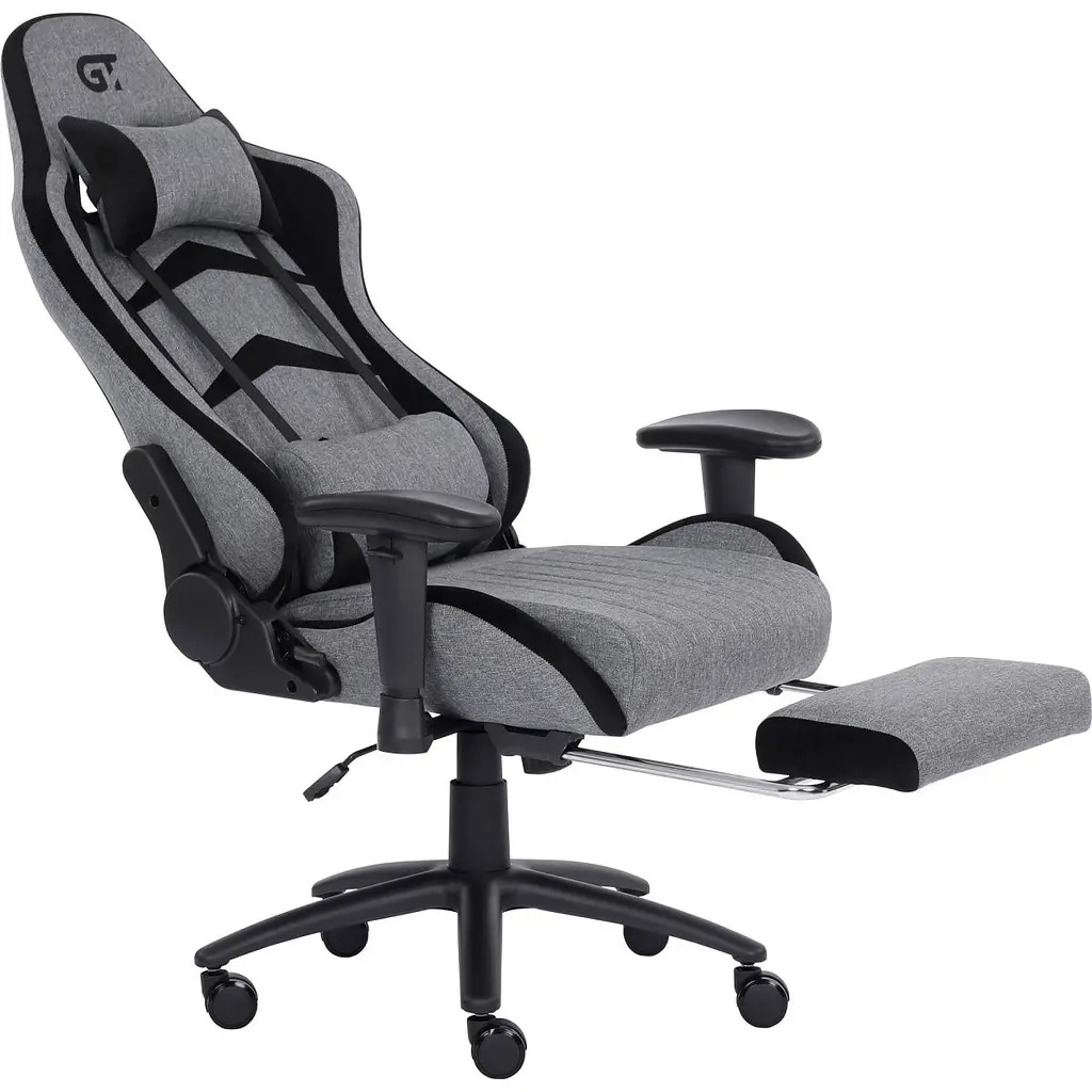 Геймерське крісло GT Racer X-2534-F Fabric Gray/Black Suede [121429] - фото 5