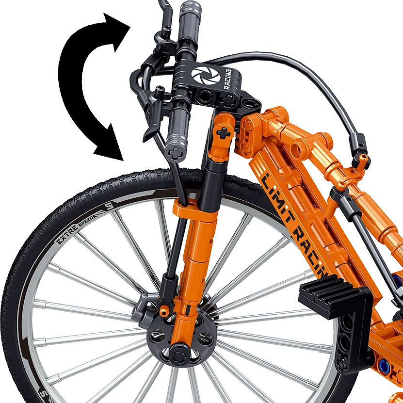 Конструктор велосипед  ZHEGAO DOWNHILL BIKE  скоростной горный  253 детали - фото 5
