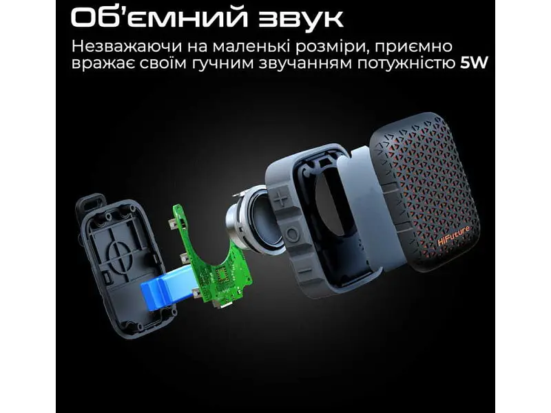 Портативна колонка HiFuture Pocket-S 5W Blue-Green (pocket-s.bluegreen) - фото 3