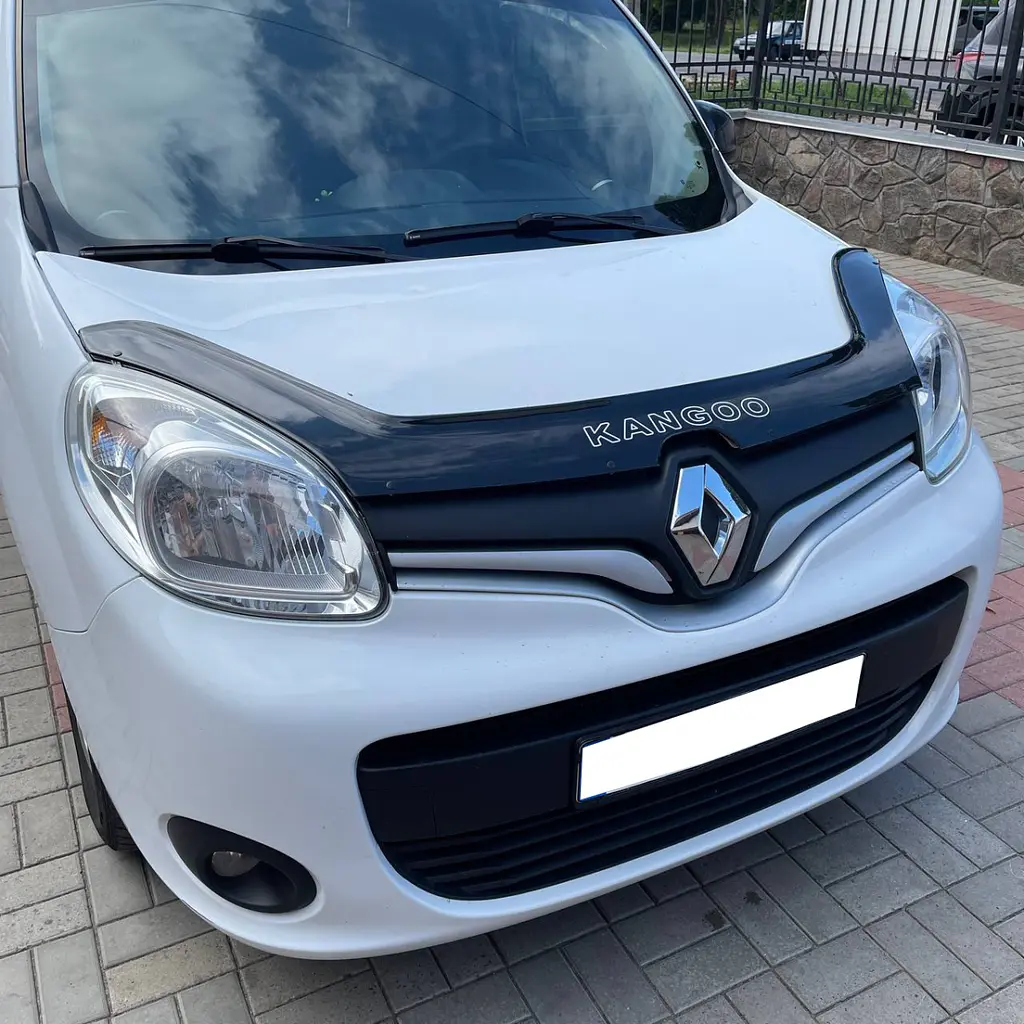 Дефлектор капота мухобійка Renault Kangoo II 2013- Рестайлінг Voron Glass - фото 2