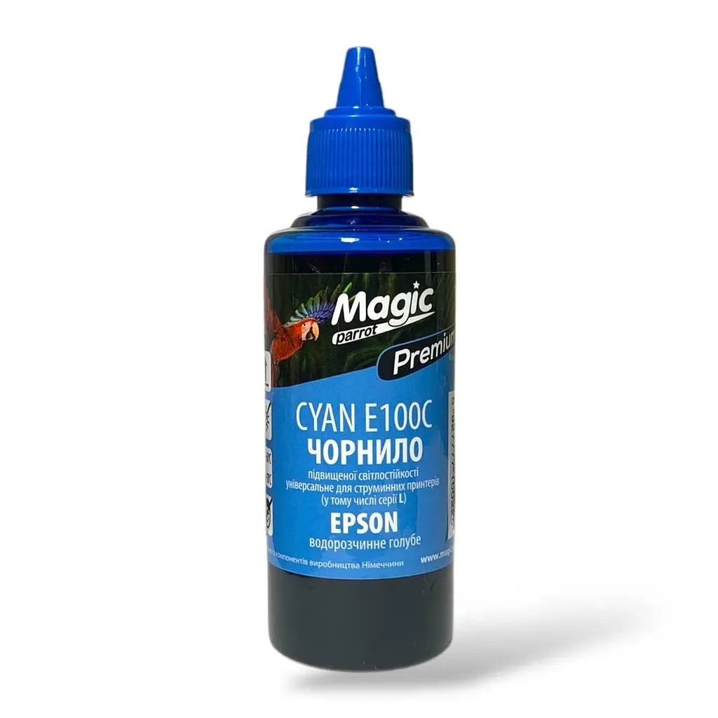 Чорнило універсальні Magic Parrot Premium для Epson E100C cyan 100 мл (2475904945) - фото 2