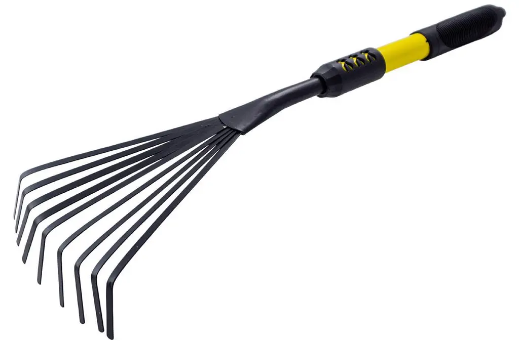 Граблі віялові садові MasterTool 510 x 160 мм гумова ручка - фото 2