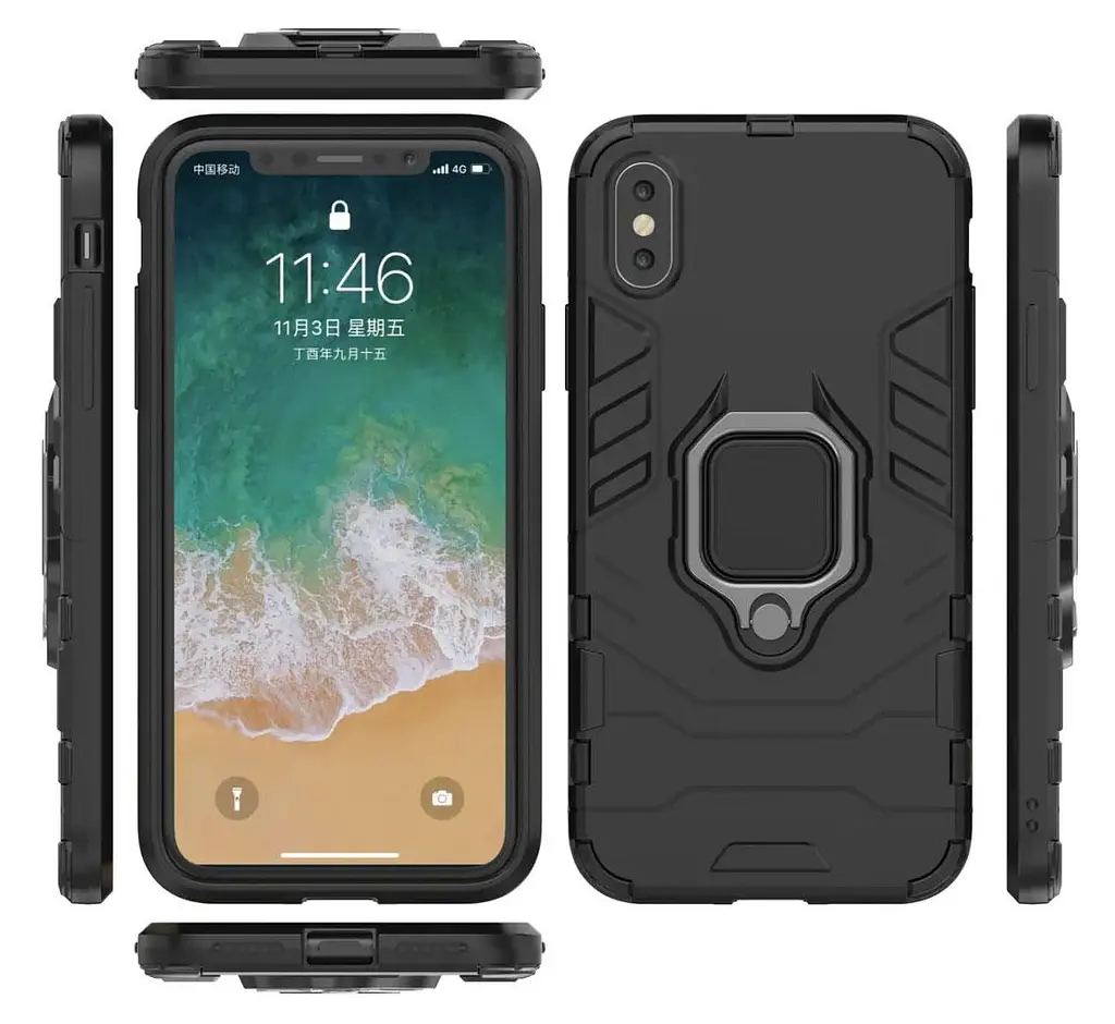 Чохол бампер Primolux Ring Armor для Apple iPhone Xs Max Black - фото 4
