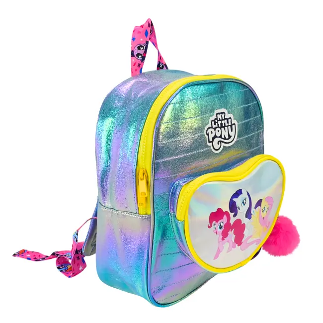 Дитячий рюкзак My Little Pony з героями мультфільму, голографічна вставка, брелок, для садочка та прогулянок - фото 2