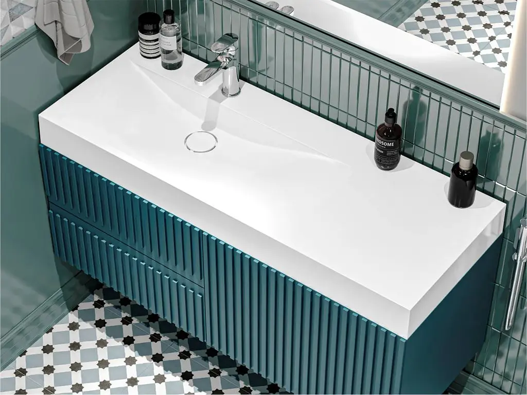 Умивальник Miraggio VIOLA 1200 L (0002660) Miramarble, Глянцевий, Накладний/Підвісний/Врізний, Білий - фото 8