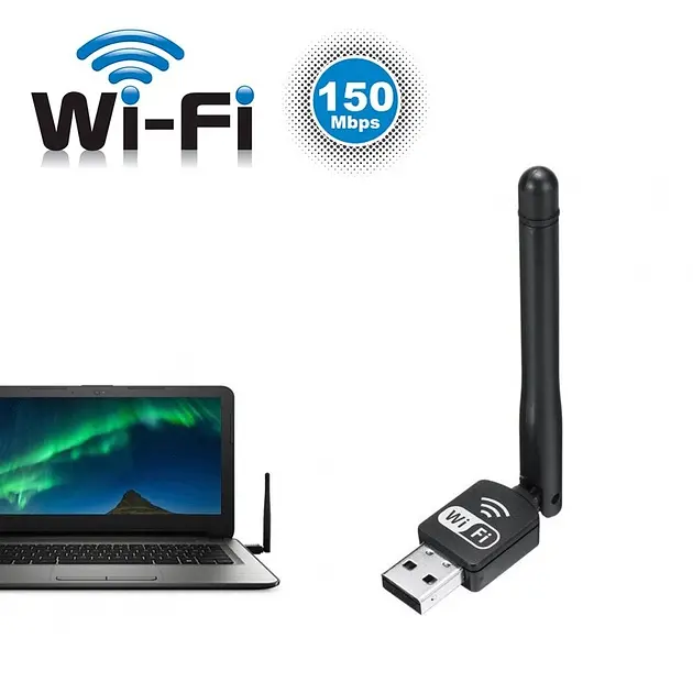 Бездротовий USB Wi-Fi адаптер Pix-Link LV-UW10-2DB чіп RTL8188 чорний (17621) - фото 3