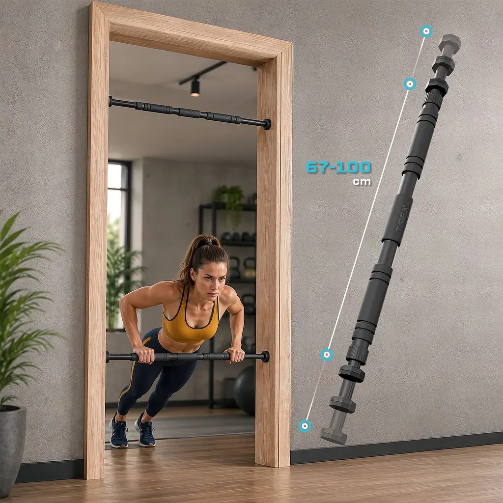 Турнік регульований Trex Sport TX-010PB 60-100см чорний - фото 6