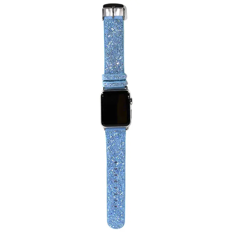 Ремешок Bling World Rock Diamond для Apple Watch 38/40/41/42mm(ser.10) Голубой - фото 2