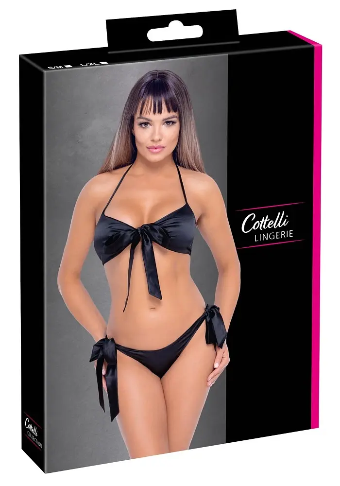 Комплект Cottelli Lingerie Bra and Briefs S/M чорний - фото 7