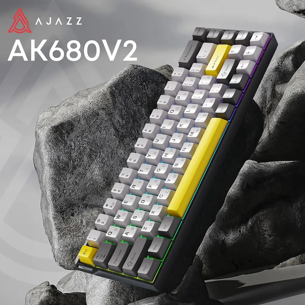 Клавіатура Ajazz AK680 V2 Ice Island Magnetic Switch (AK680-V2-I-BGY) - фото 4