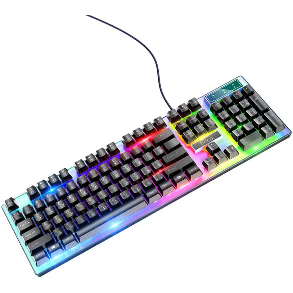 Игровая клавиатура и мышь Hoco GM18 с ярким RGB-подсвечиванием (39134-01_360) - фото 3