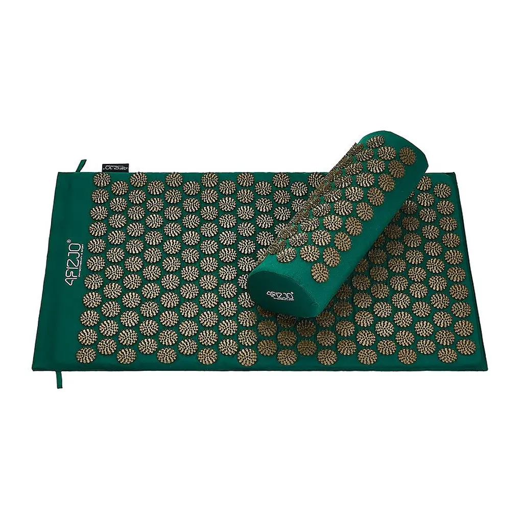 Килимок акупунктурний 4FIZJO Аплікатор Кузнєцова 72 x 42 см з валиком Navy Green/Gold 4FJ0286 (P-5907739313300) - фото 5