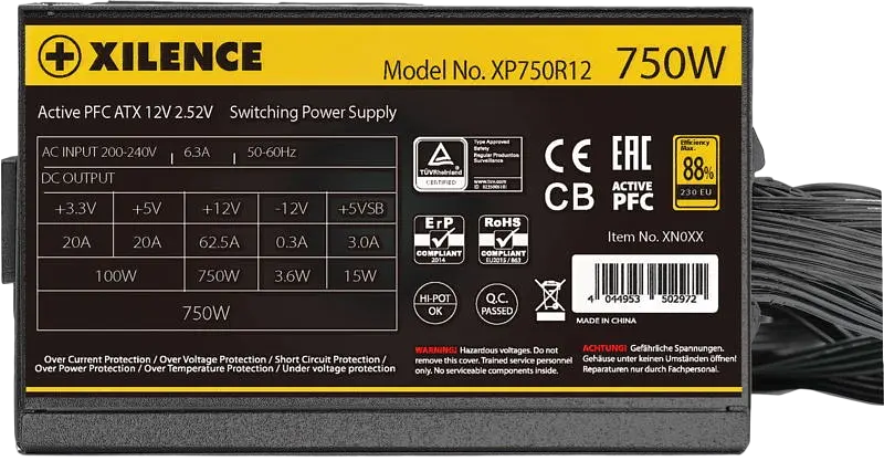 Блок живлення Xilence Gaming Gold 750W 80+ Gold (XP750R12.ARGB) - фото 3