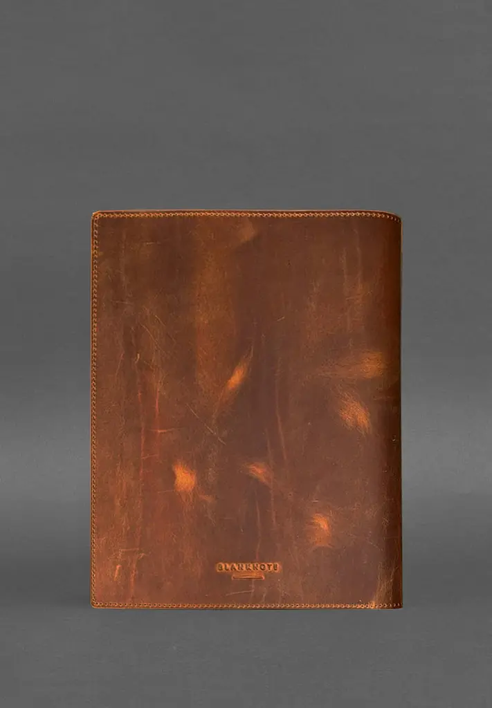 Кожаная папка для документов 5.0 Светло-коричневая Crazy Horse с эффектом Pull Up - фото 4