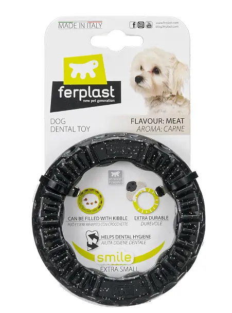 Іграшка для собак Ferplast Ring Smile Extra Small чорний Ø 8.5 x 1.7 см 86790017 - фото 3