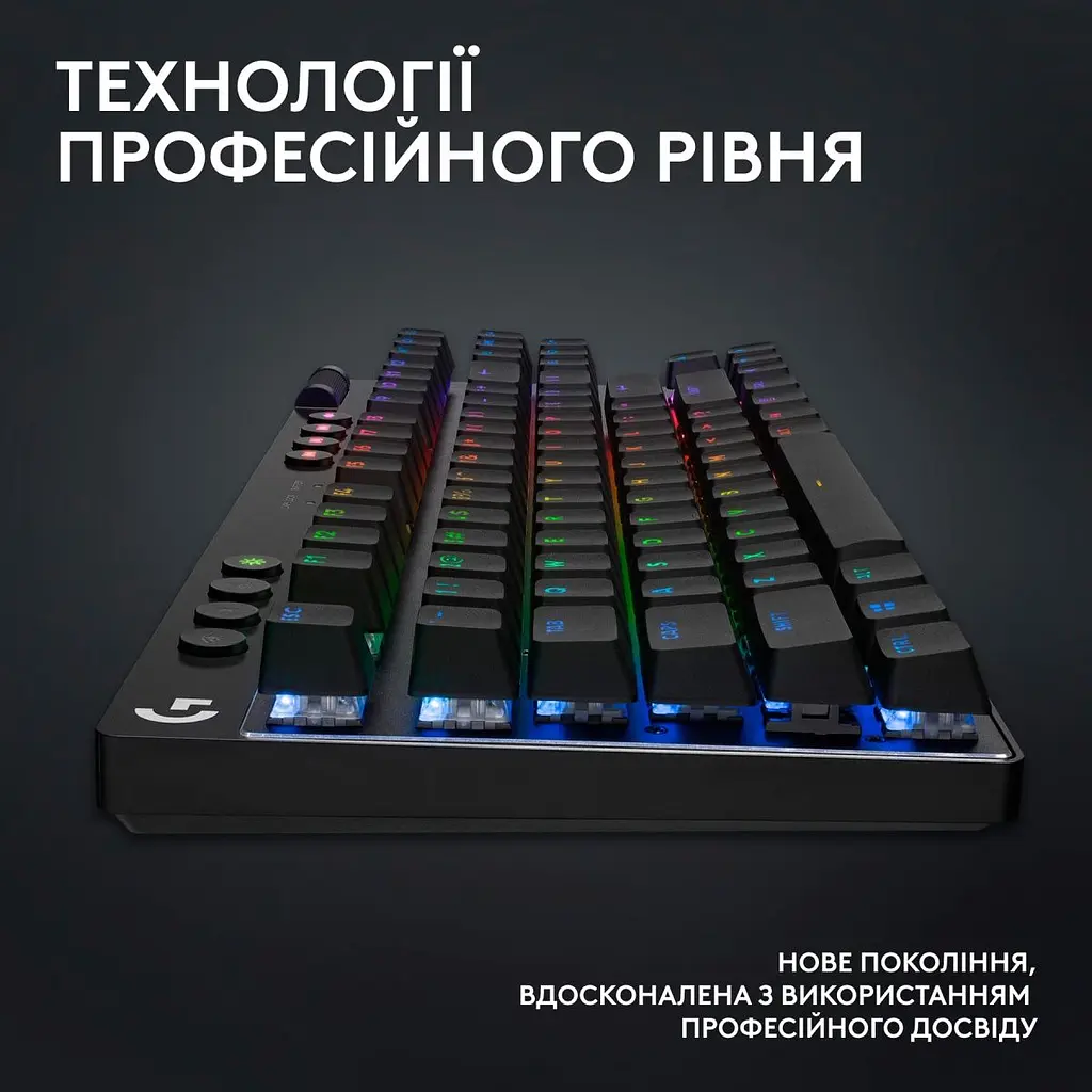 Клавіатура Logitech G PRO X TKL LightSpeed Tactile Black (920-012136) [94305] - фото 12