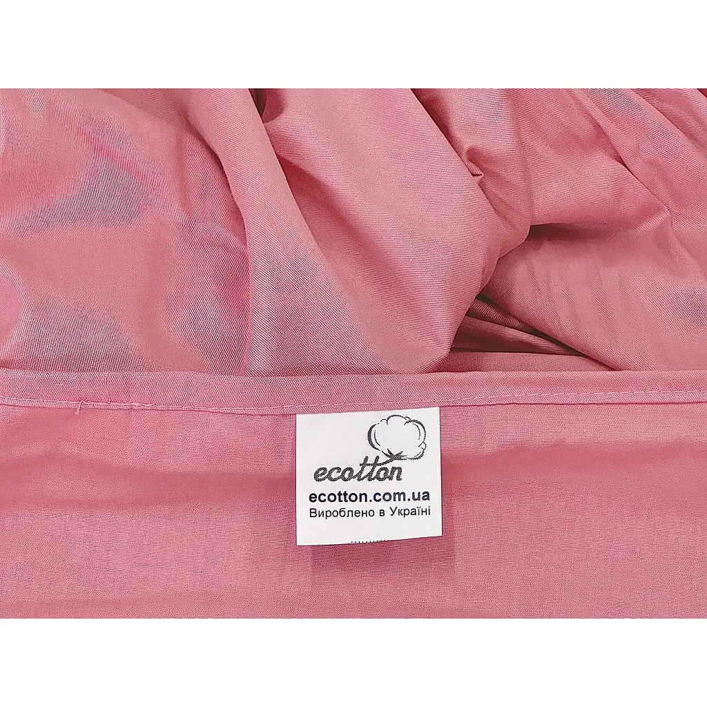 Простирадло Ecotton Brindal Rose на резинці сатин 160х200 см рожеве (24833) - фото 5
