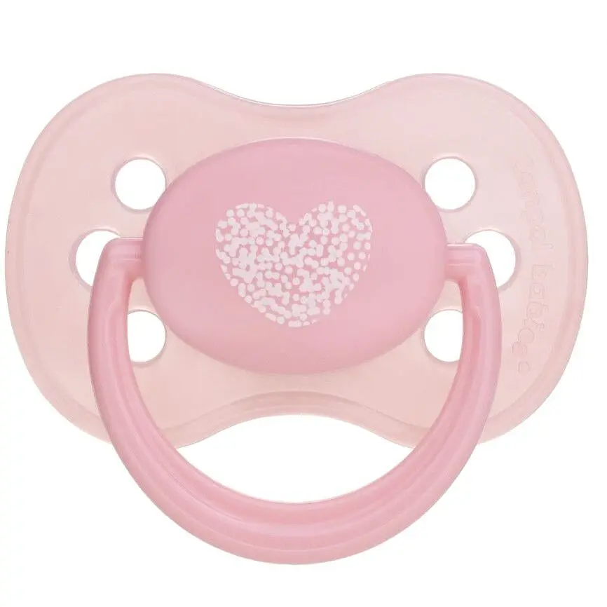 Силіконова кругла пустушка Canpol Babies Pastelove 0–6 міс. рожева (22/422)