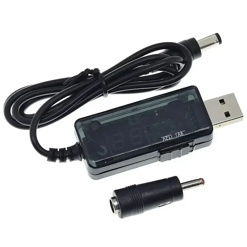 Кабель живлення Keweisi KWS 912V USB на DC 9В 12В 5.5×2.1 мм для роутера від павербанка - фото 3