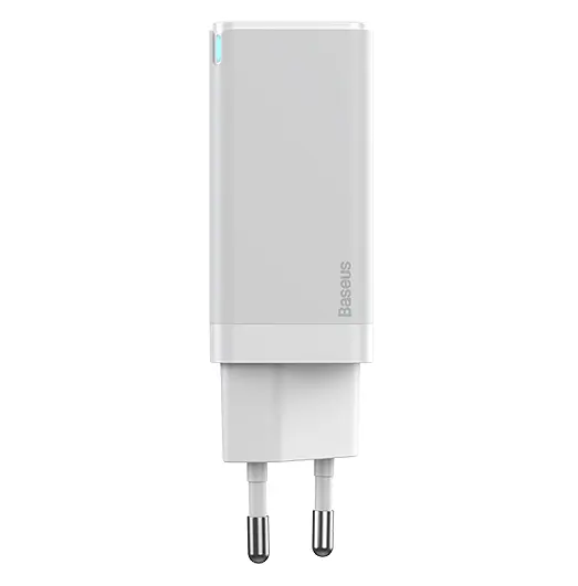 Сетевое зарядное устройство Baseus GaN2 Q.Charger C+C 45W With Mini Cable Type-C toType-C 60W White CCGAN-M02 - фото 6
