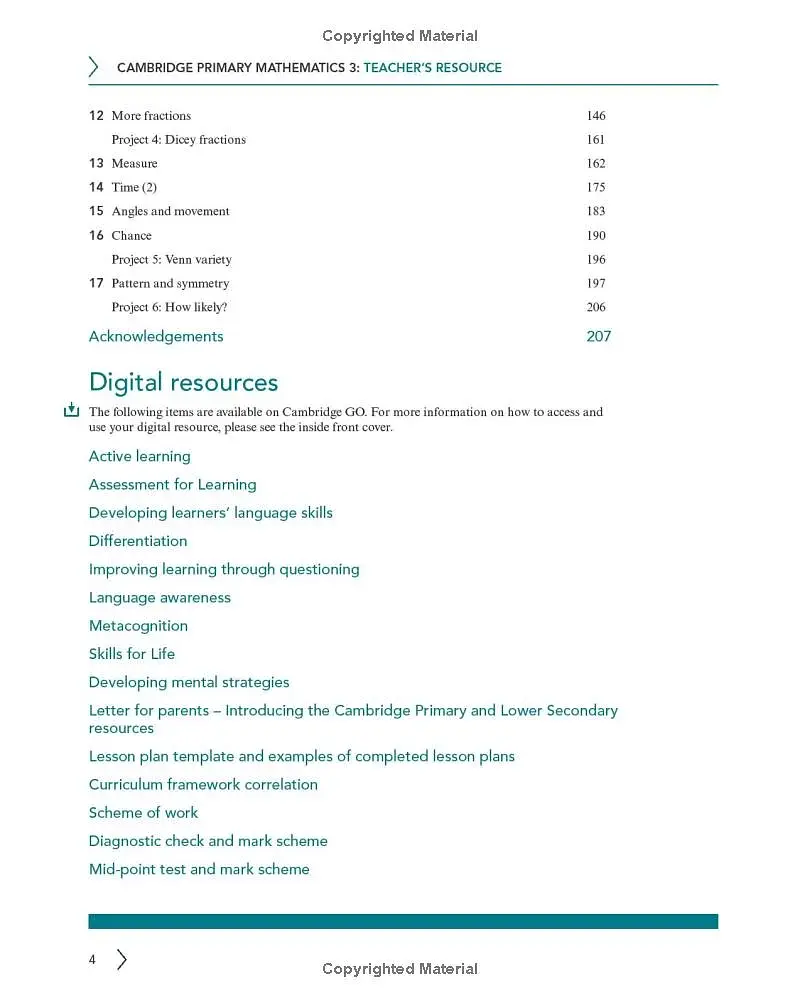 Cambridge Primary Mathematics 3. Teacher's Resource with Digital Access - фото 3