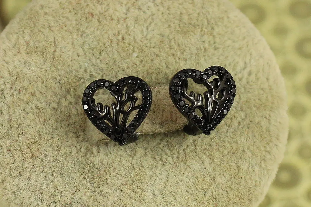 Сережки Xuping Jewelry Зародок кохання блек ган 1.2 см - фото 2