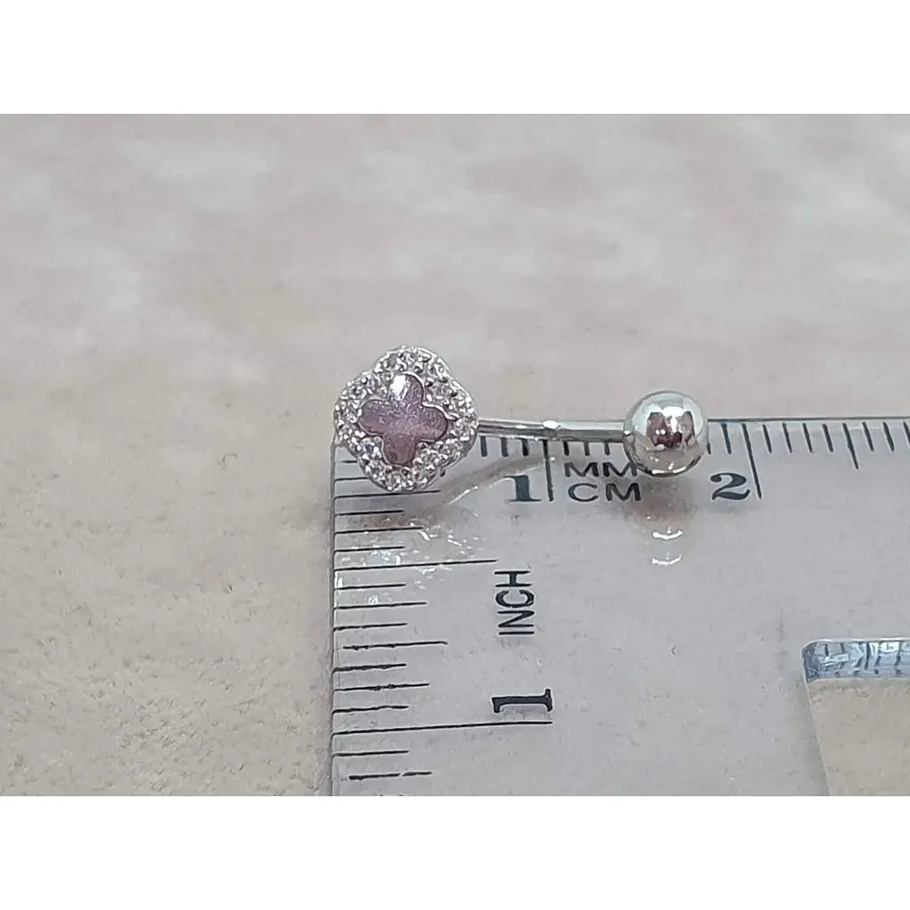 Серебряная серьга для пирсинга пупка Umax. 7050U - фото 3