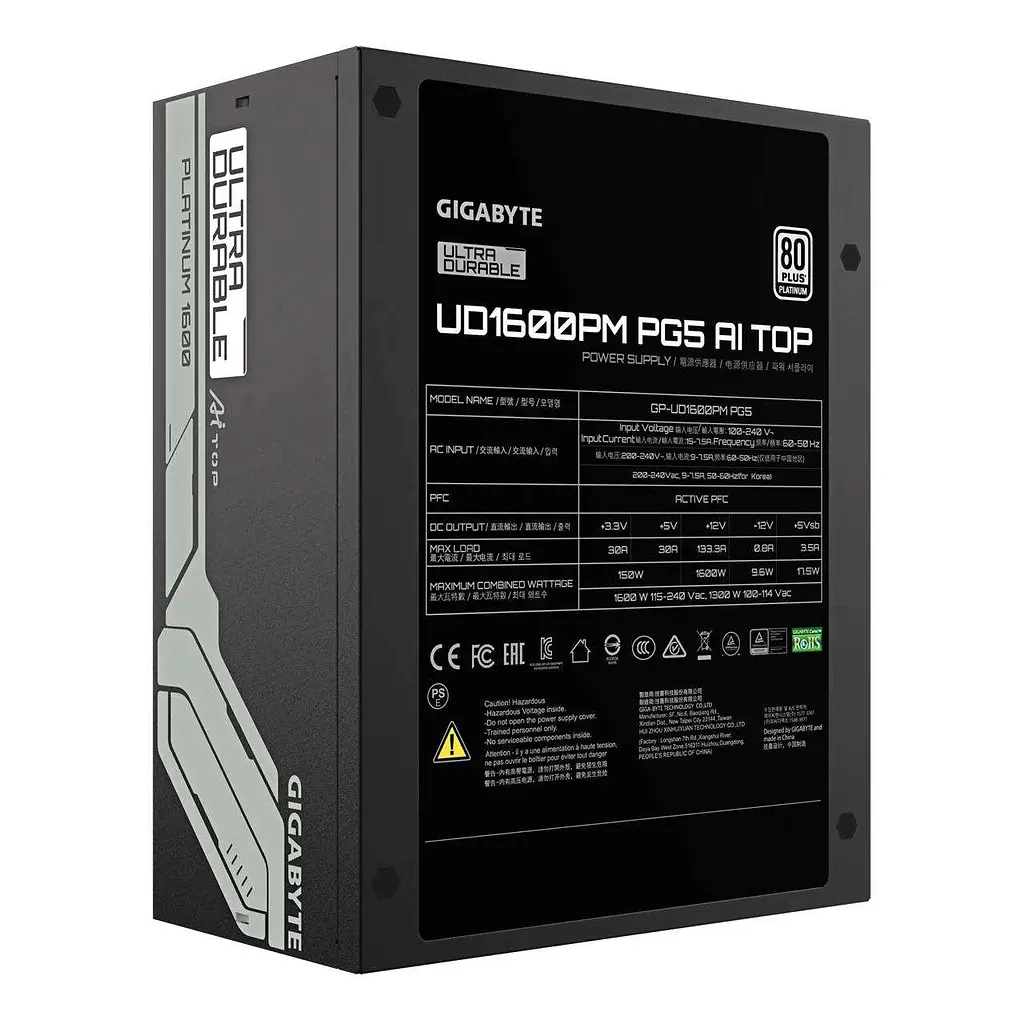 Блок питания Gigabyte UD1600PM PG5 AI TOP (GP-UD1600PM PG5) - фото 6