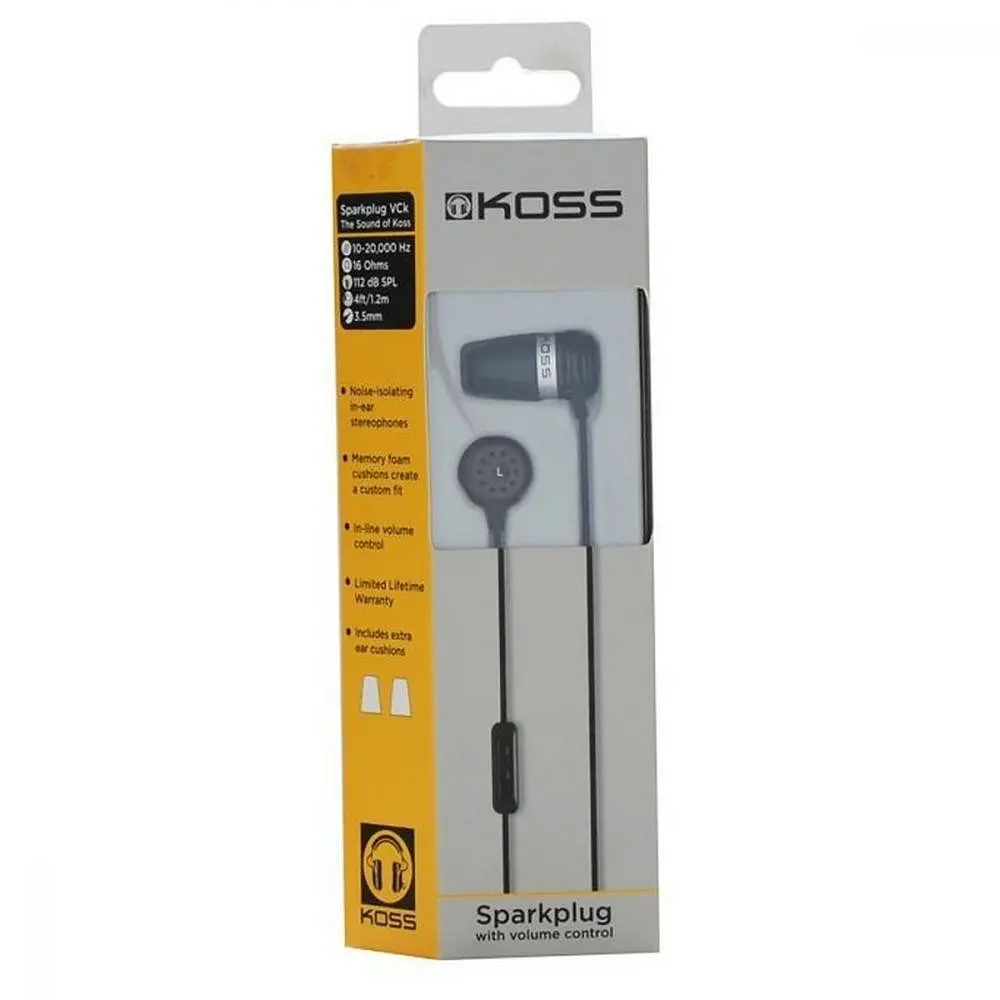 Наушники без микрофона Koss Sparkplug Black - фото 3