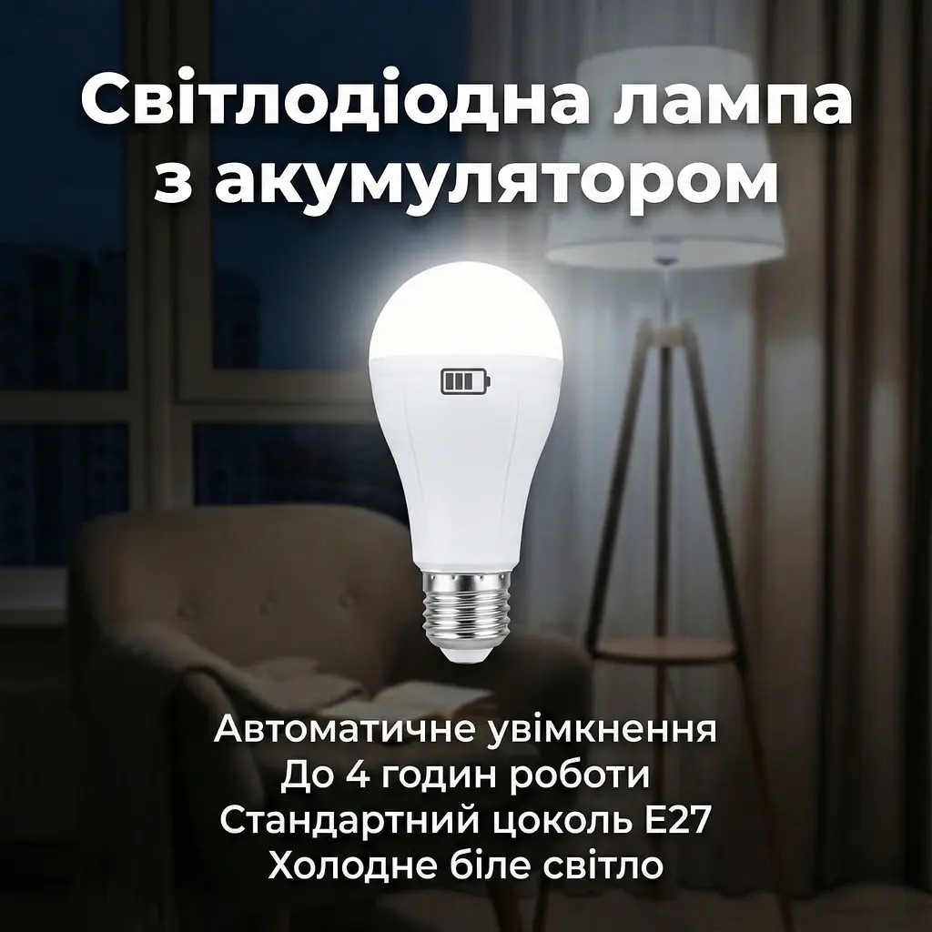 Світлодіодна лампа з акумулятором UFT з 1 АКБ (UFTalminalight2)
 - фото 20