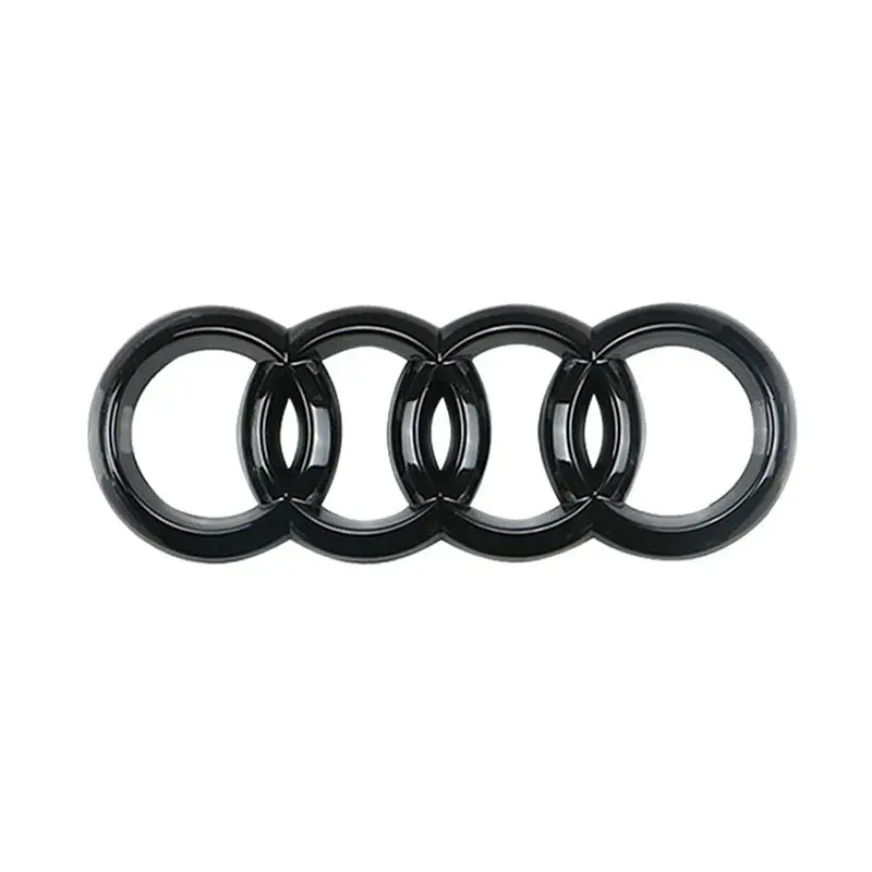 Емблема передня AUDI чорна глянцева 282х98 мм пластик (на кліпсах) OEM 4M0853605T94 - фото 2