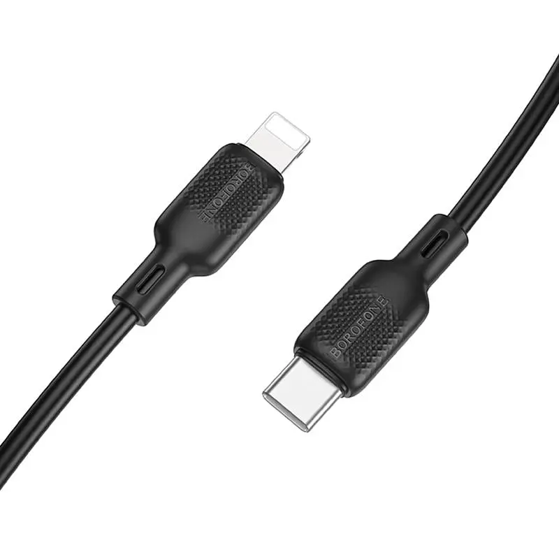 Дата кабель Borofone BX113 Lenny Type-C to Lightning 27W (2m) Black - фото 4