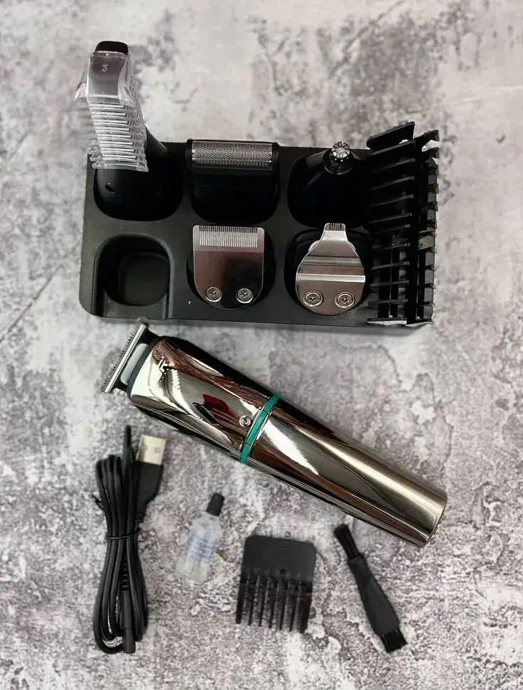 Набір для стрижки VGR V-101 (5 в 1, IPX6, LED-дисплей, USB) - фото 3