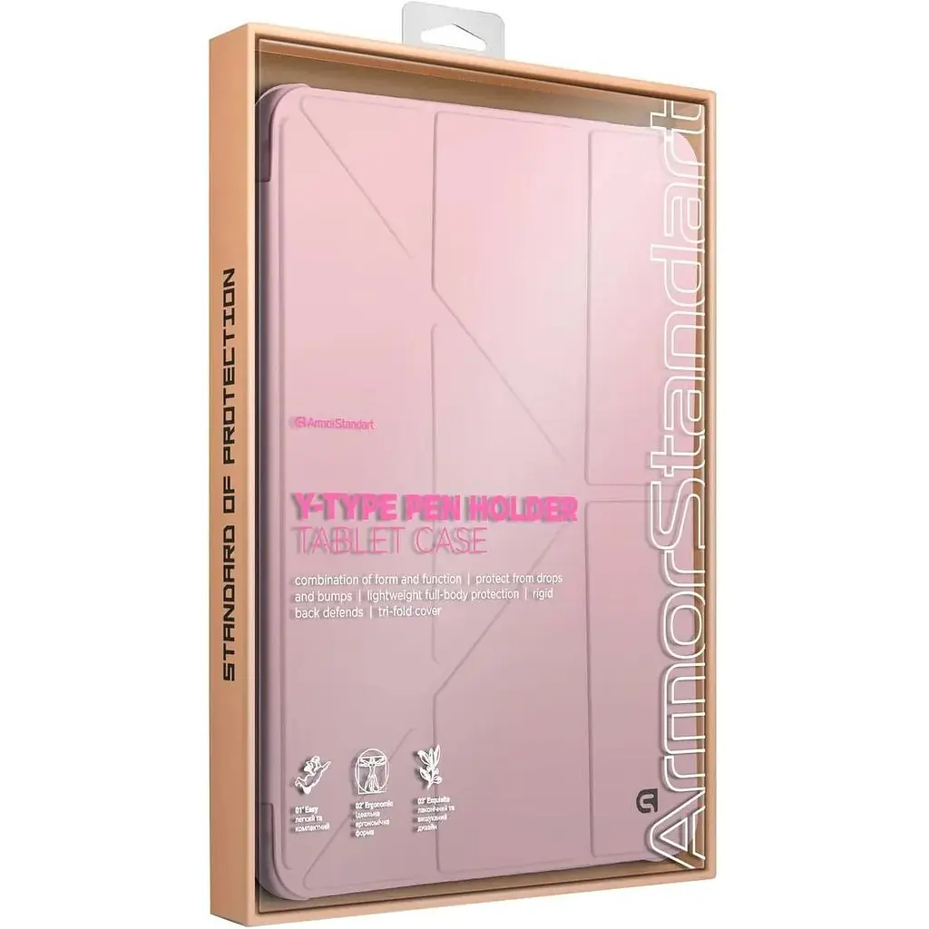 Чохол-книжка ArmorStandart Y-Type PEN для Apple iPad 10th Gen 10.9` (2022)/iPad 11 (2025) Pink (ARM77505) [133703] - фото 4
