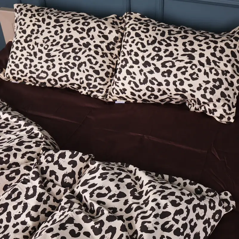 Наволочка MirSon Сатин Leopard Chic 40х60 см шоколадная (2200011122328) - фото 2