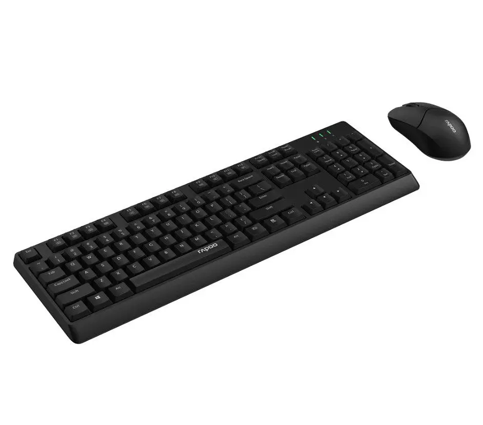 Комплект бездротова клавіатура та миша RAPOO 1500X 2.4 Wireless Black - фото 2
