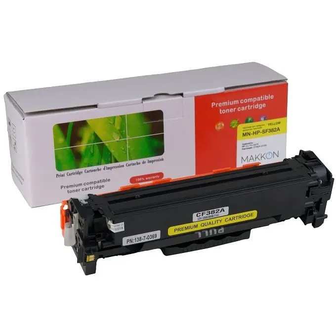 Картридж Makkon для HP CF382A (312A) yellow (MN-HP-SF382A) - фото 4