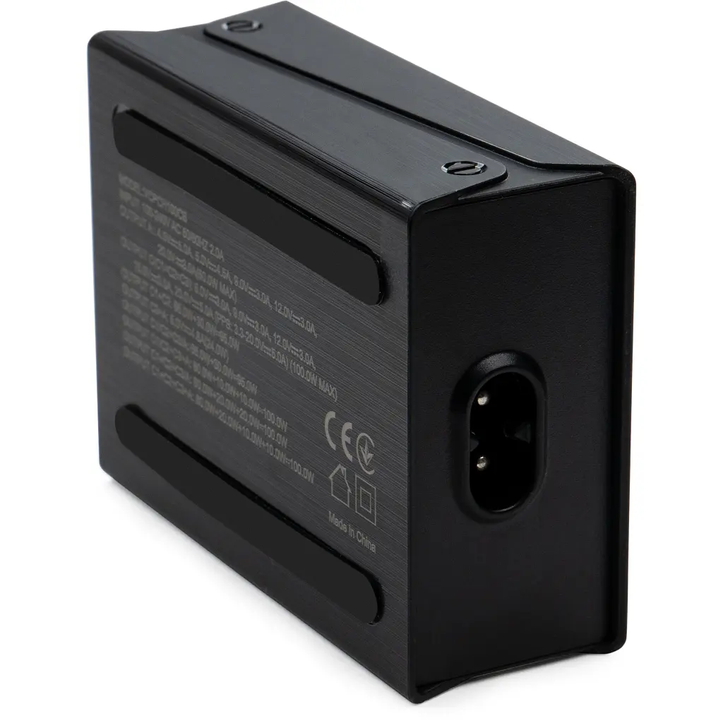 Зарядний пристрій Vinga GaN 100W PD+QC 3C1A ports 1.2m Wired Charger (VCPCH100CB) - фото 3