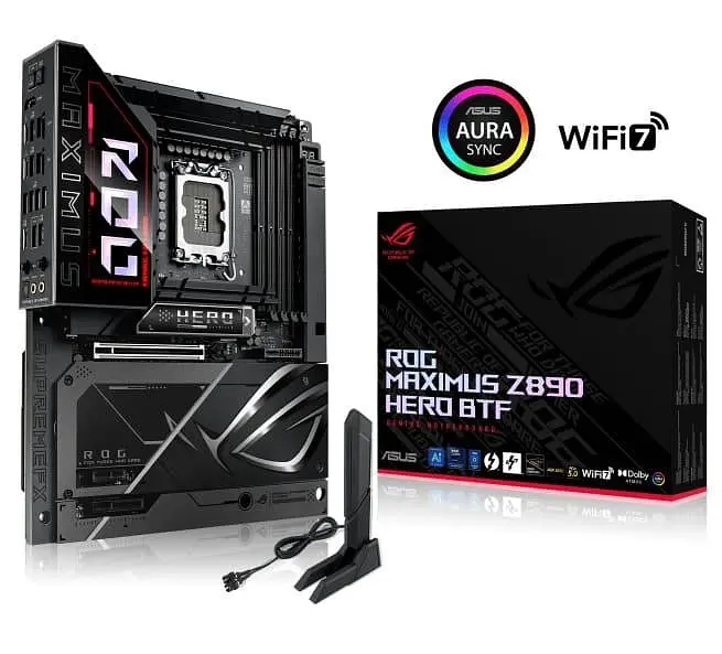 Материнська плата ASUS ROG MAXIMUS Z890 HERO BTF (90MB1KG0-M0EAY0) (ROG MAXIMUS Z890 HERO BTF) (Socket 1851, Intel Z890, ATX) - фото 11