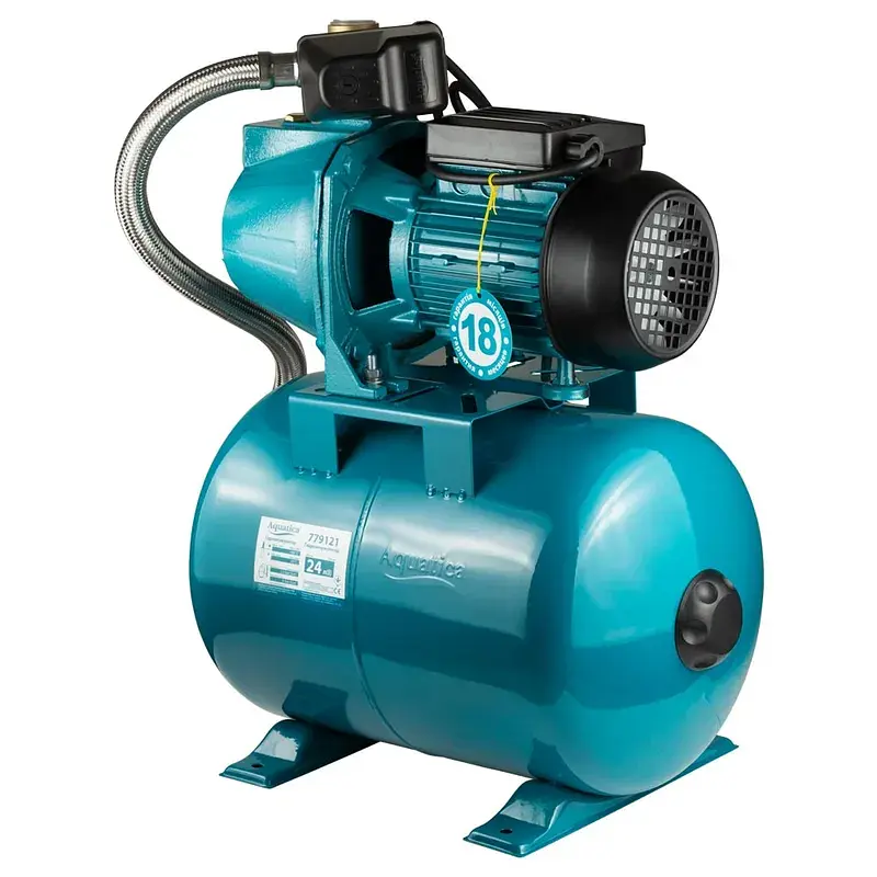 Станція 1.1кВт Hmax 55м Qmax 60л/хв (самовсмоктуючий насос) 24л Україна AQUATICA JETa100A5/UA (775093/24) - фото 3