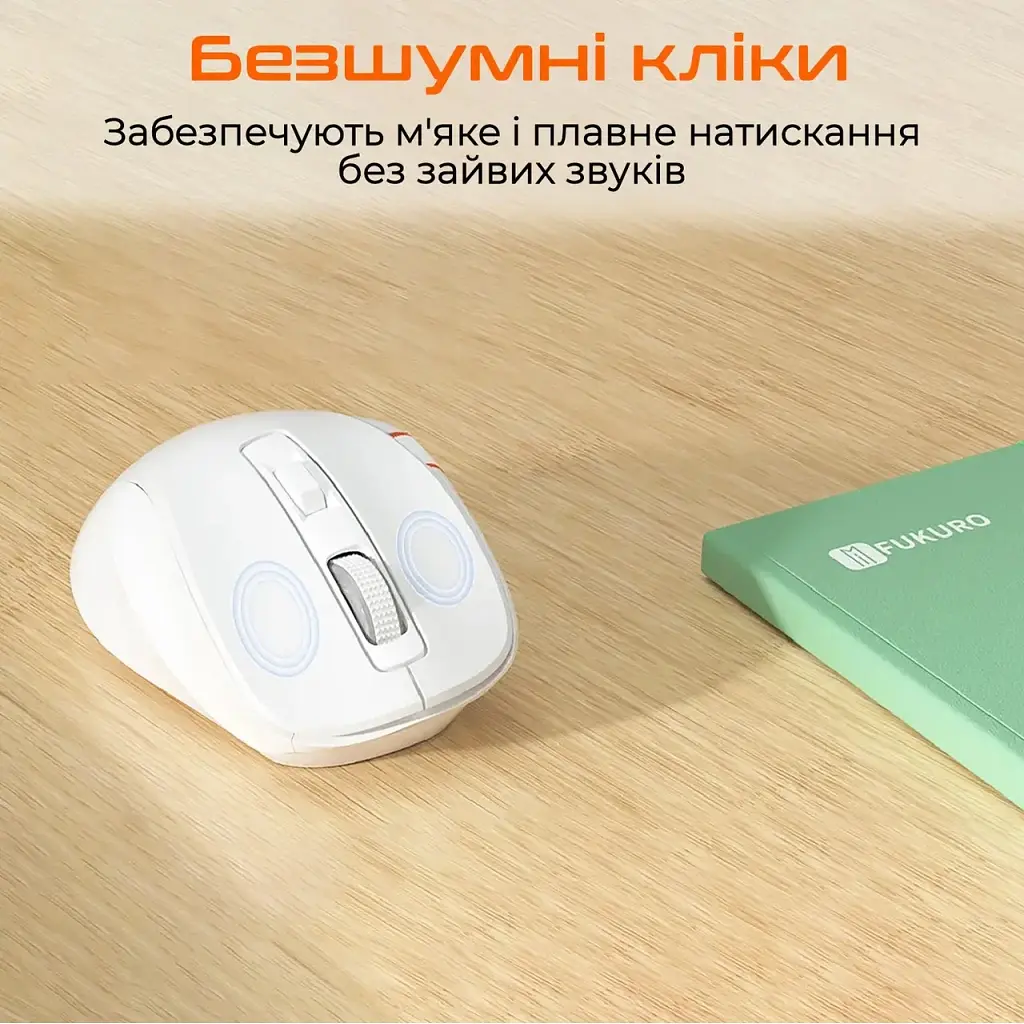 Мишка Meetion BTM032 Wireless/Bluetooth/USB White (MT-BTM032-B) - фото 3
