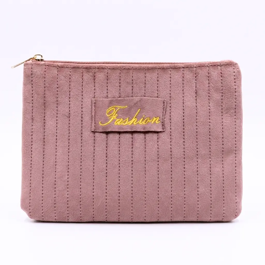 Косметичка жіноча плюшева Beauty LUXURY 21.5 см х 14 см WB-4011, рожева